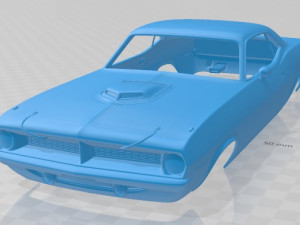 plymouth barracuda 1970 printable body car 3D Print Model