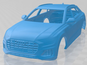 audi q8 2019 printable body car 3D Print Model