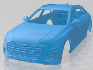 Audi Q8 2019 Karosserie zum Ausdrucken 3D Druckmodell