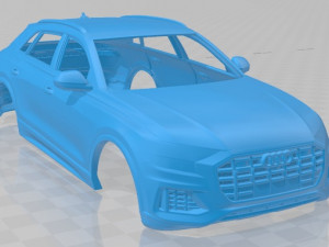 audi q8 2019 printable body car 3D Print Model