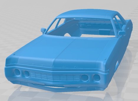 dodge polara hardtop coupe 1970 printable body car 3D 프린트 모델 .c4d .max .obj .3ds .fbx .stl .blend 