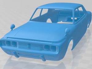 toyota crown s60 sedan 1971 printable body car 3D Print Model