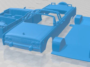 Lincoln Continental X 100 1961 voiture imprimable Modèles 3D en vedette