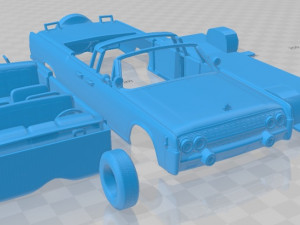 lincoln continental x 100 1961 printable car Modello di stampa 3D