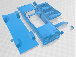 lincoln continental x 100 1961 printable car Modello di stampa 3D