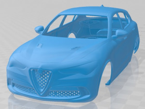 alfa romeo stelvio quadrifoglio 2018 printable body car 3D Print Model