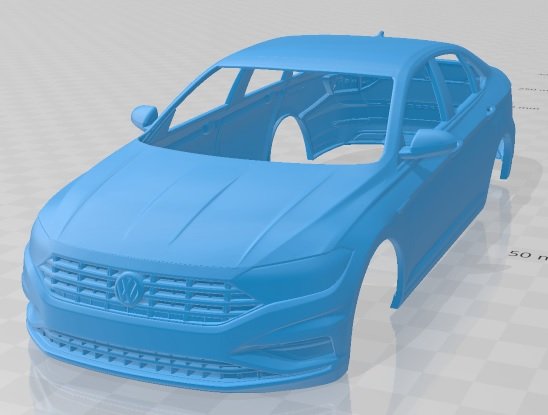 volkswagen jetta premium 2018 printable body car Modèles 3D en vedette .c4d .max .obj .3ds .fbx .stl .blend 
