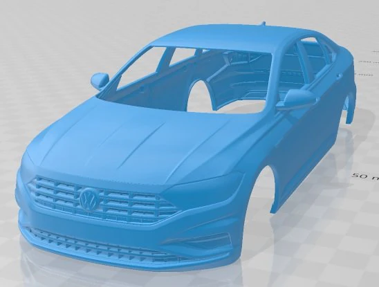 volkswagen jetta premium 2018 printable body car 3D Print Model .c4d .max .obj .3ds .fbx .stl .blend 