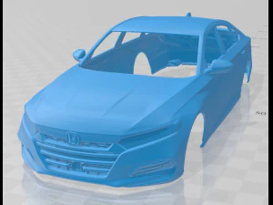 Honda Accord 2018 Yazdırılabilir G&ouml;vdeli Araba 3D Baskı Modeli