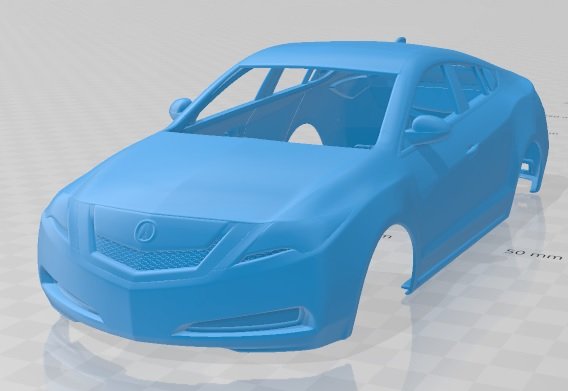 acura zdx 2010 printable body car 3D Принт Модель .c4d .max .obj .3ds .fbx .stl .blend 
