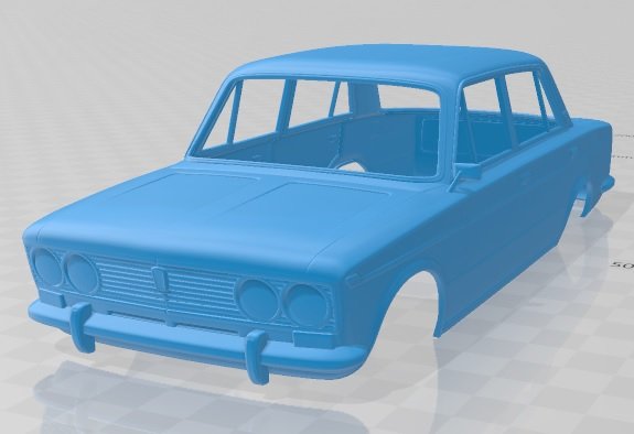 vaz zhiguli 2103 1972 printable body car 3D 프린트 모델 .c4d .max .obj .3ds .fbx .stl .blend 
