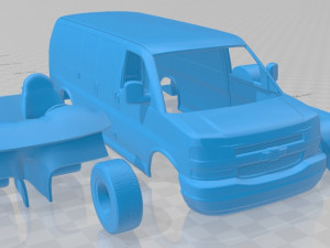 chevrolet express 2011 printable van Model do druku 3D