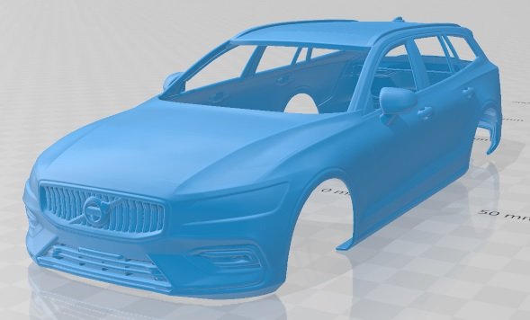 volvo v60 2019 printable body car Modelo de impresión 3D .c4d .max .obj .3ds .fbx .stl .blend 
