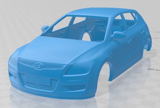 hyundai i30 2010 printable body car 3D प्रिंट मॉडल .c4d .max .obj .3ds .fbx .stl .blend 