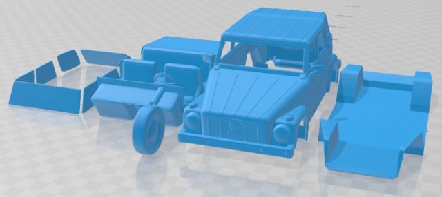 volkswagen type 181 1973 printable car 3D Print Model .c4d .max .obj .3ds .fbx .stl .blend 