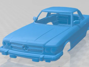 mercedes benz sl class r107 us 1974 printable body car 3D Print Model