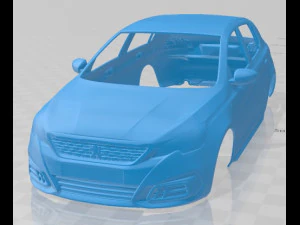 peugeot 308 gti 2017 printable body car 3D Print Model