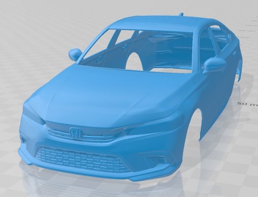 honda civic sedan touring us spec 2022 printable body car 3D Принт Модель .c4d .max .obj .3ds .fbx .stl .blend 