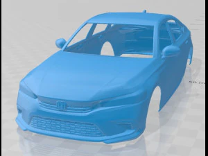 本田思域轿车巡回美国规格 2022 年可打印车身车 3D 打印模型