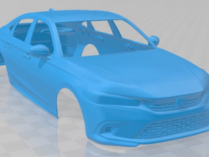 honda civic sedan touring us spec 2022 printable body car 3D Принт Модель