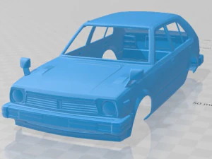 Honda Civic 5-deurs 1979 printbare carrosserieauto 3D printmodel