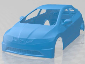 honda civic type r 2007 printable body car 3D Print Model