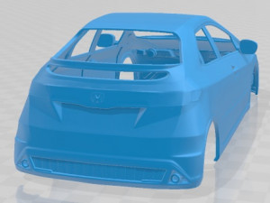 honda civic type r 2007 printable body car 3D-printmodel