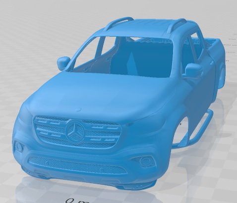mercedes benz x class power 2018 printable body car 3D Baskı Modeli .c4d .max .obj .3ds .fbx .stl .blend