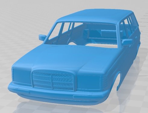 mercedes benz w123 1975 printable body car Modelo de Impressão 3D .c4d .max .obj .3ds .fbx .stl .blend 