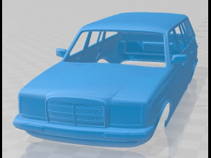 mercedes benz w123 1975 printable body car 3D Print Model