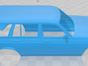mercedes benz w123 1975 printable body car Modelo de Impressão 3D