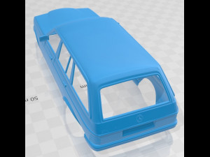 mercedes benz w123 1975 printable body car Modelo de Impressão 3D