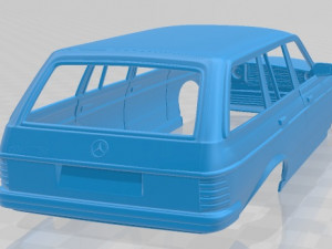 mercedes benz w123 1975 printable body car Modelo de Impressão 3D