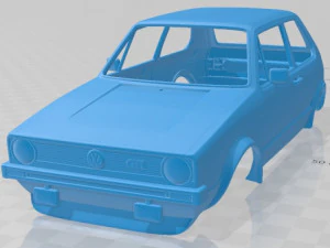 volkswagen golf gti 1975 primntable body car 3D Print Model