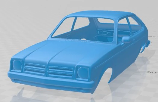 chevrolet chevette coupe 1976 printable body car 3D Print Model .c4d .max .obj .3ds .fbx .stl .blend 