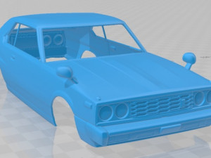 nissan skyline c210 gt coupe 1977 printable body car 3D Print Model