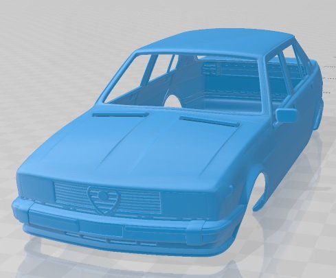 alfa romeo giulietta 1977 printable body car 3D Baskı Modeli .c4d .max .obj .3ds .fbx .stl .blend 