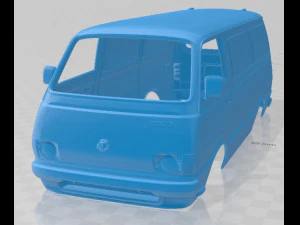 toyota hiace panelvan 1977 printable body van 3D Print Model