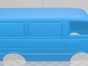 toyota hiace panelvan 1977 printable body van Modèles 3D en vedette