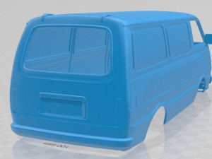 toyota hiace panelvan 1977 printable body van Modèles 3D en vedette