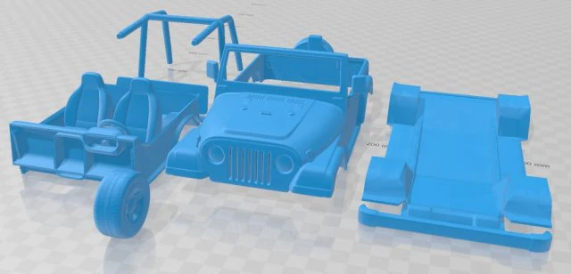 jeep wrangler tj 1997 printable car 3D Print Model .c4d .max .obj .3ds .fbx .stl .blend