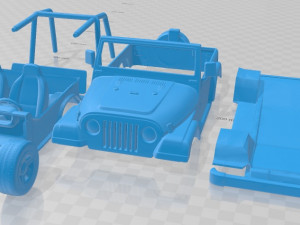 jeep wrangler tj 1997 printable car 3D-Druckmodell