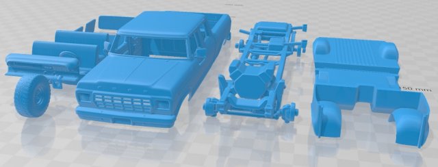 f 250 series 1978 printable car 3D प्रिंट मॉडल .c4d .max .obj .3ds .fbx .stl .blend 