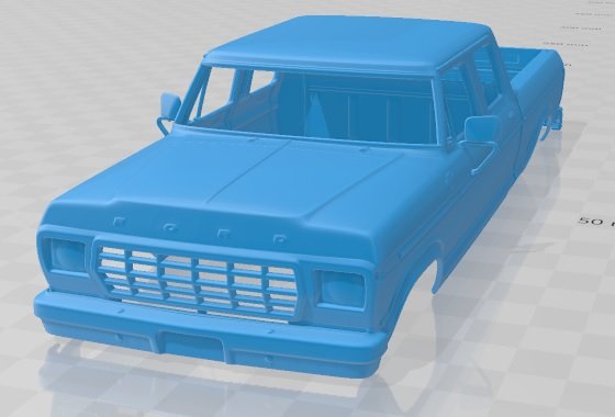 f 250 series 1978 printable body car 3D Print Model .c4d .max .obj .3ds .fbx .stl .blend 