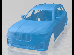 x7 2019 yazdırılabilir g&ouml;vdeli araba 3D Baskı Modeli