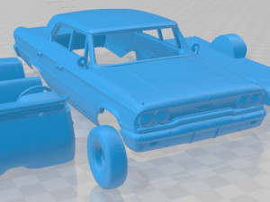 galaxie 500 1963 printable car Model Cetak 3D