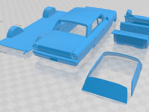 galaxie 500 1963 printable car Model Cetak 3D