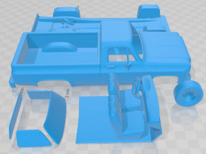 chevrolet scottsdale single cab 1979 printable car Modelo de Impressão 3D