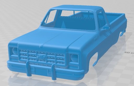 chevrolet scottsdale single cab 1979 printable body car Model do druku 3D .c4d .max .obj .3ds .fbx .stl .blend 