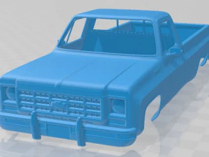 Chevrolet Scottsdale cabine simple 1979 carrosserie imprimable Modèles 3D en vedette